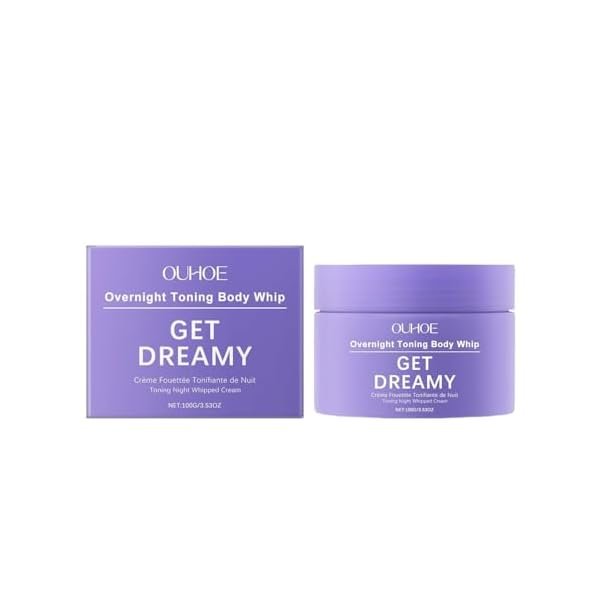Get Dreamy Overnight Toning Whip, Overnight Body Toning Cream, Toning & Firming Body Cream That Works While You Sleep, Helps Target the Appearance of Loose Skin on the Body, Restore Elasticit