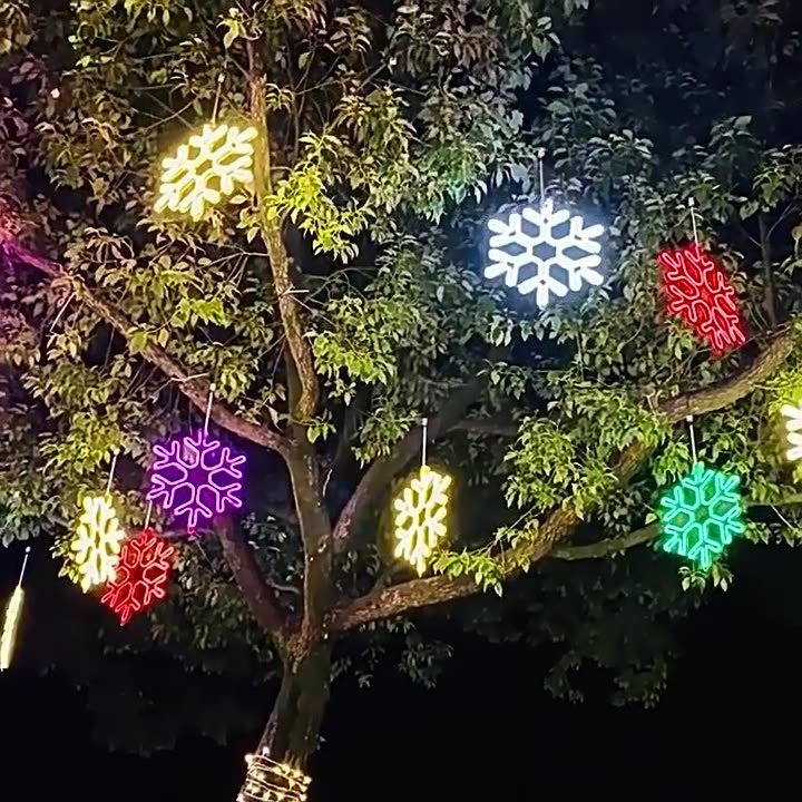 Duckkoko Big Christmas Snowflakes Lights Waterproof Battery Operated Snowflakes Christmas Decorations - Image 3