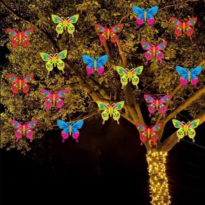 Duckkoko Swaying Butterfly Lights Decor Gardening Butterfly Flowers Plant Lights Decorative Yard Patio Lawn Pathway - Image 3