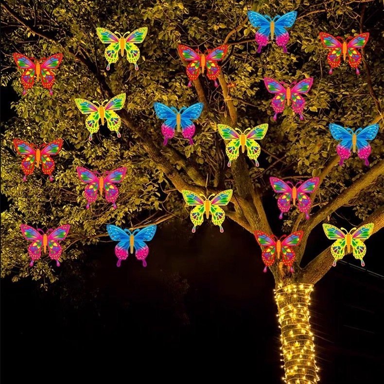 Duckkoko Swaying Butterfly Lights Decor Gardening Butterfly Flowers Plant Lights Decorative Yard Patio Lawn Pathway - Image 3