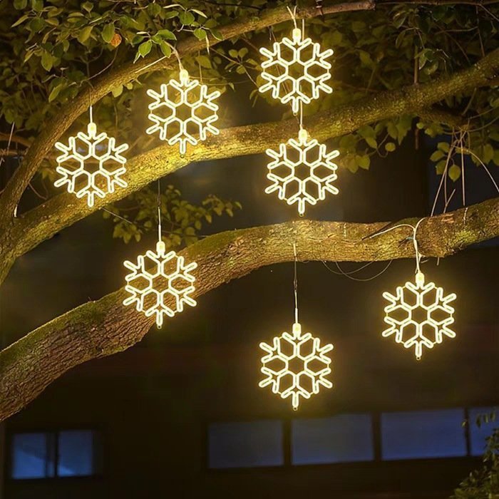 Duckkoko Big Christmas Snowflakes Lights Waterproof Battery Operated Snowflakes Christmas Decorations - Image 5
