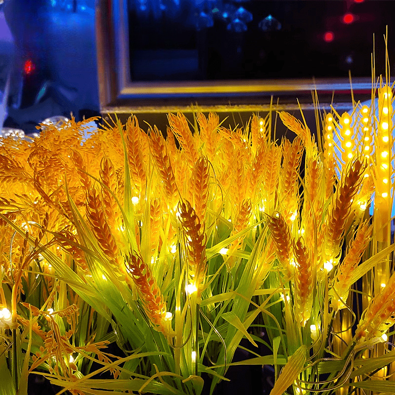 Duckkoko Faux Pampas Grass Decor Solar Lights Outdoor Tall Branches Dried Reed Artificial Plants - Image 3