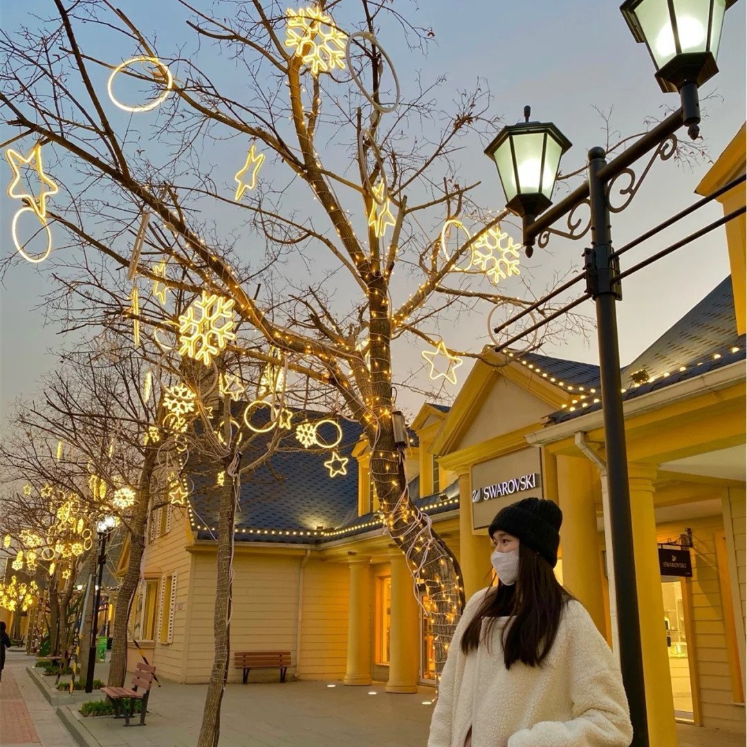Duckkoko Big Christmas Snowflakes Lights Waterproof Battery Operated Snowflakes Christmas Decorations - Image 2
