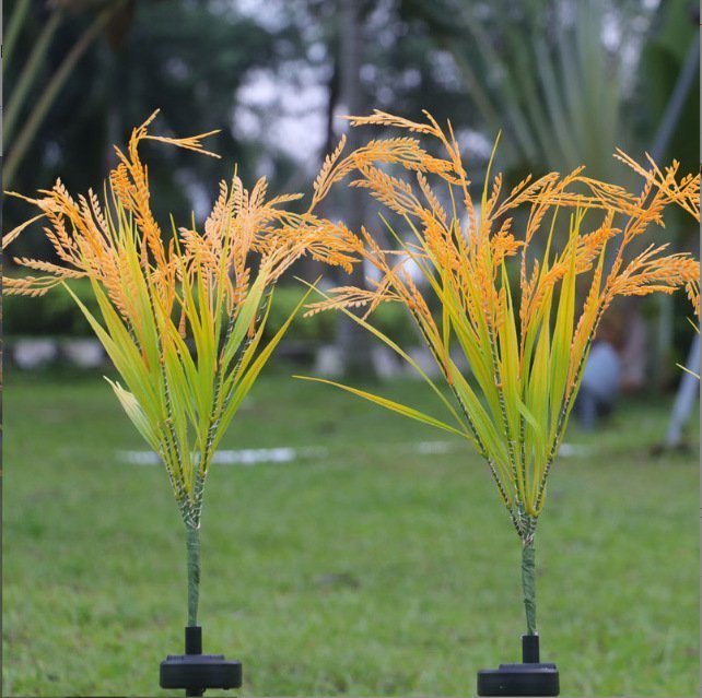Duckkoko Faux Pampas Grass Decor Solar Lights Outdoor Tall Branches Dried Reed Artificial Plants - Image 4