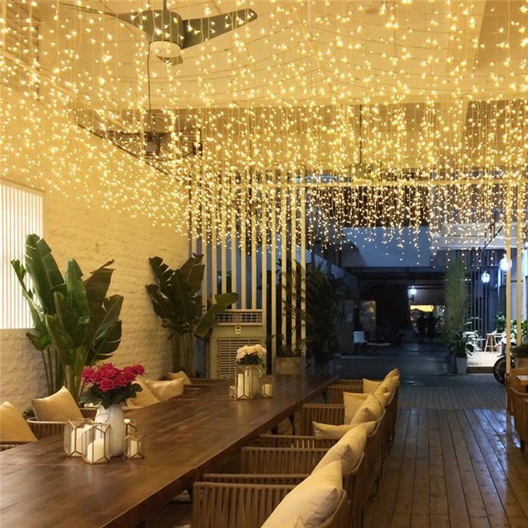 Duckkoko 400 LED Outdoor Curtain Lights String Lights Ceremony Birthday Christmas Balcony Roof Decorations - Image 3