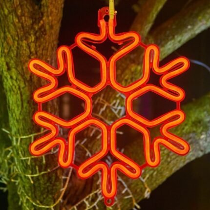 Duckkoko Big Christmas Snowflakes Lights Waterproof Battery Operated Snowflakes Christmas Decorations